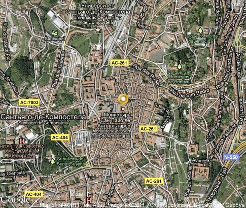map: Santiago de Compostela