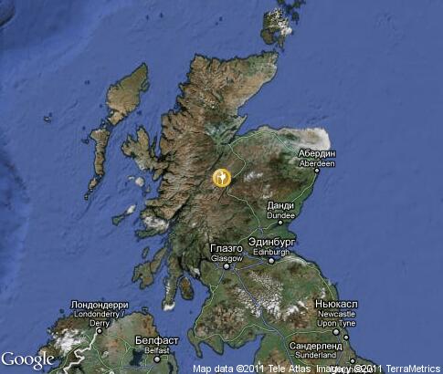 карта: Шотландия, туризм