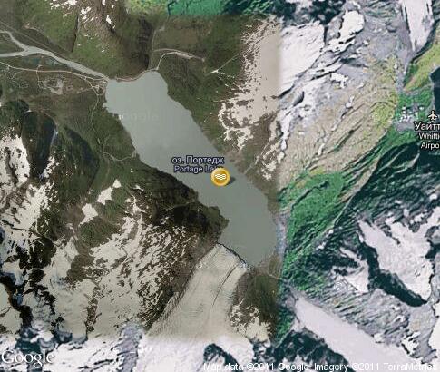 карта: Спенсер, озеро и ледник