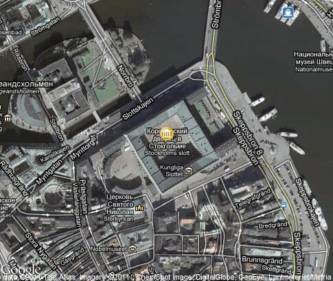 map: Stockholm Royal Palace