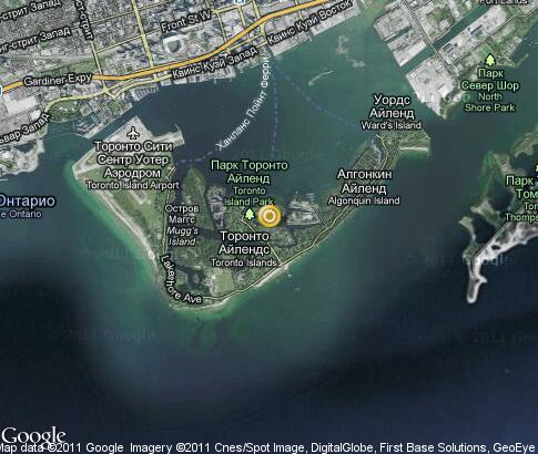 map: Toronto Islands