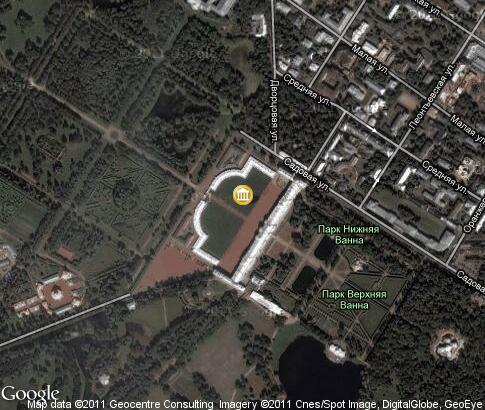 map: The Palace Ensemble Tsarskoe Selo