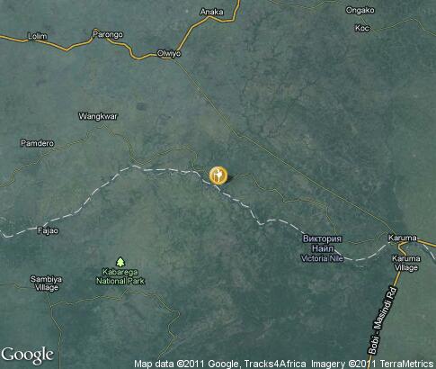 map: Uganda, extreme tourism 