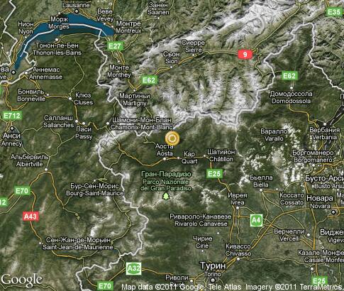 map: Valle D`Aosta