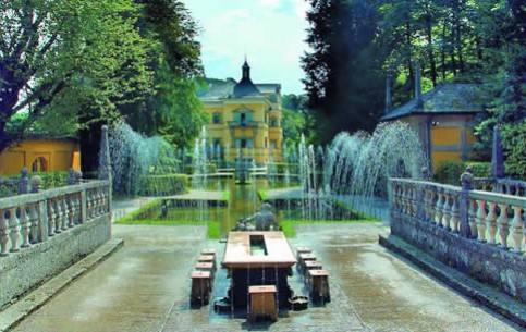 Hellbrunn Palace was built in the early XVII century as a summer residence of the Archbishop Markus Sittikus. Halls of the palace are richly decorated and furnished