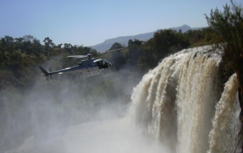 The Tis Isat Falls, which means 'smoking fire', is the second largest in Africa. Virtually dry in June, by September it swells tenfold into a wall of water and mud over 400m (1,310ft) across