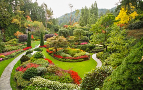  British Columbia:  فيكتوريا_(توضيح):  Vancouver Island:  
 
 Butchart Gardens