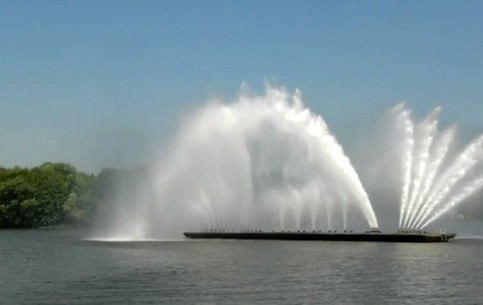  Minsk:  Belarus:  
 
 Fountain at Komsomol Lake