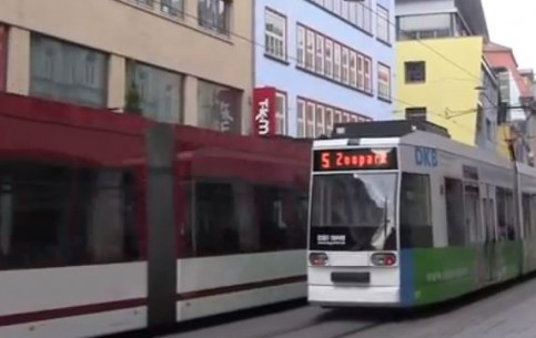  Erfurt:  Thuringia:  Germany:  
 
 Trams in Erfurt