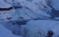 Водопад Гюдльфосс зимой Фото