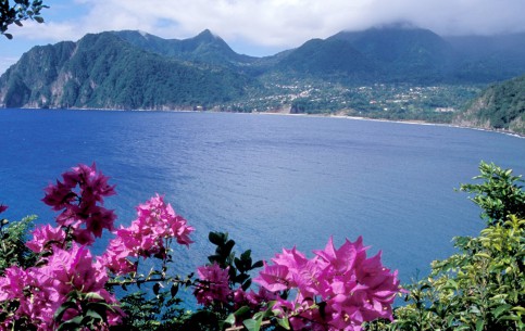 The mountainous island of Dominica has several extinct volcanoes, but an existence of small lakes with boiling water is an evidence of continuing volcanic activity