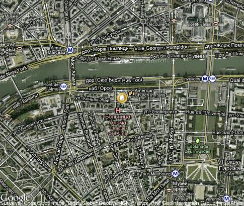 map: American University of Paris (AUP)