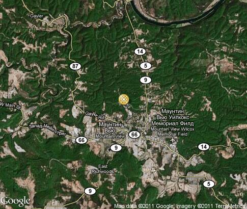 map: Arkansas Folk Festival Mountain View