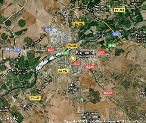 map: Badajoz