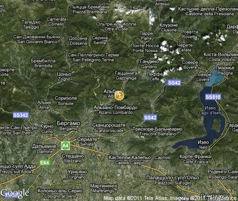 map: Bergamo, sky resort