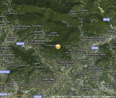 map: Bergamo, summer resort