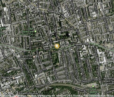 map: Camberwell College of Arts - University of the Arts London