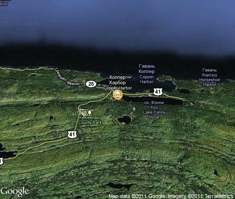 map: Copper Harbor Lighthouse