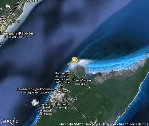 map: Cozumel diving