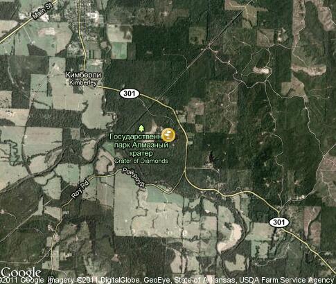 map: Crater of Diamonds State Park