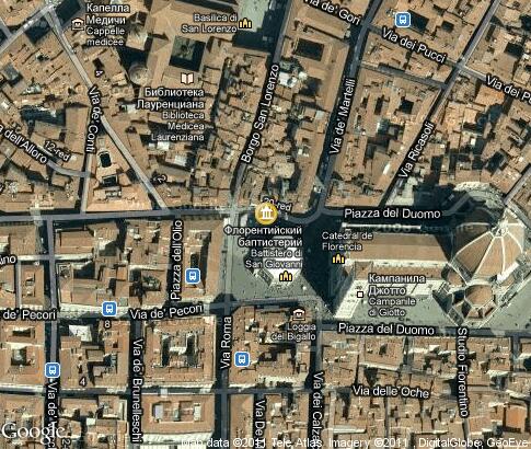 地图: 佛罗伦萨圣若望洗礼堂