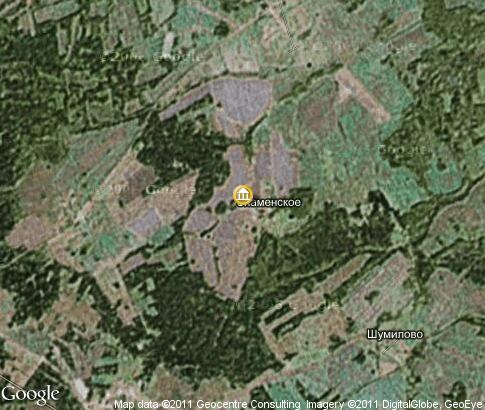 map: Znamenskoye-Rajek estate
