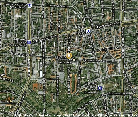 map: Hochschule für Wirtschaft und Recht Berlin