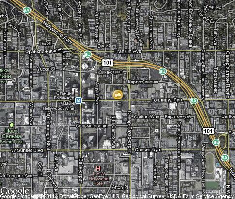 map: Hollywood Boulevard