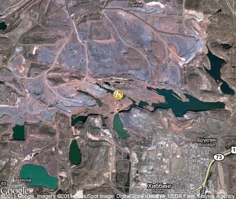 карта: Рудник Халл-Раст-Махонинг в Хиббинге