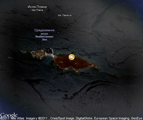 map: Island Tabarca and the underwater world