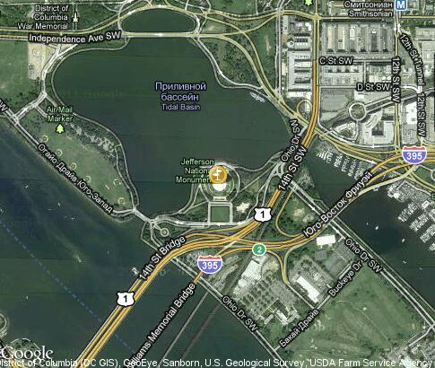 map: Jefferson Memorial