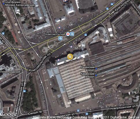 マップ: Kazansky Rail Terminal