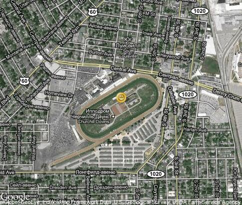 map: Kentucky Derby