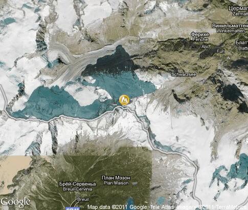 map: Matterhorn, mountain; Zermatt, ski-resort