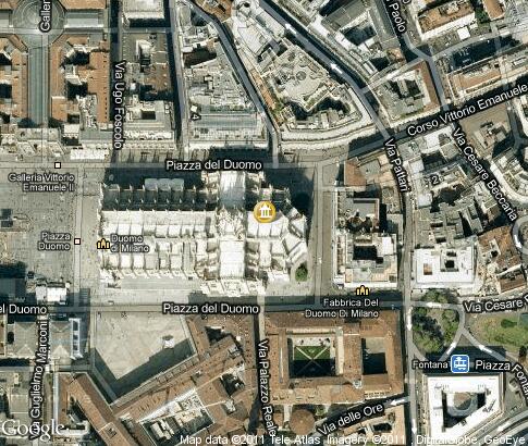 map: Milan Cathedral (Duomo)