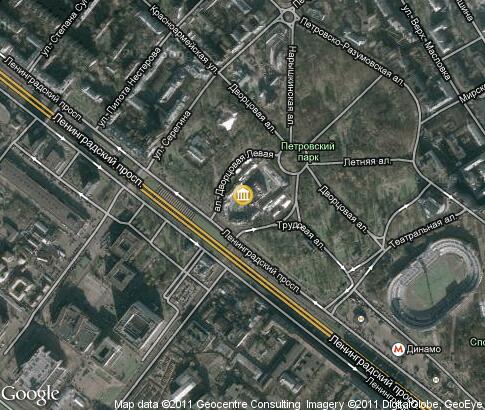 map: Petrovsky Travelling Palace