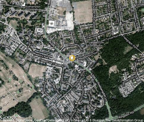 map: Roehampton University