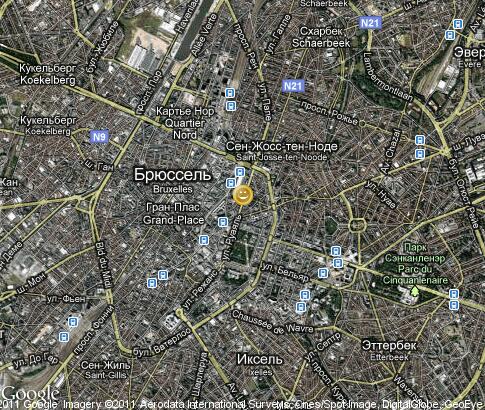 地图: Roller Parade in Brussels 