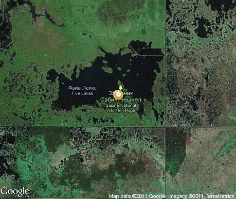 map: Sabine National Wildlife Refuge