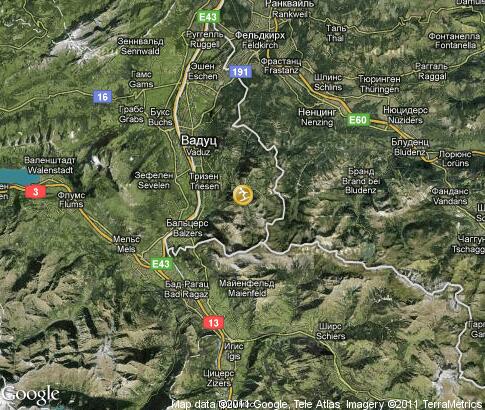 地图: Ski resorts, Liechtenstein