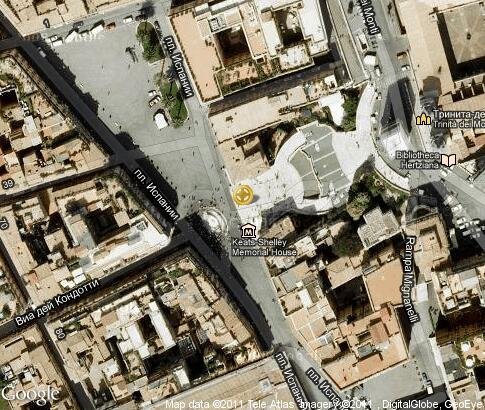 map: Spanish Steps, Piazza di Spagna