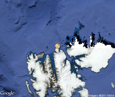 地图: Spitsbergen, ice