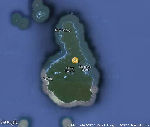 map: Tioman Island