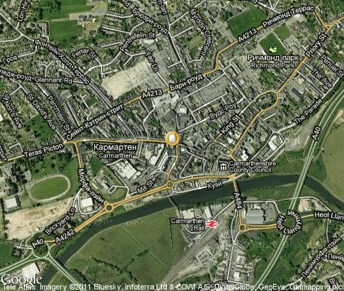 map: Trinity College Carmarthen