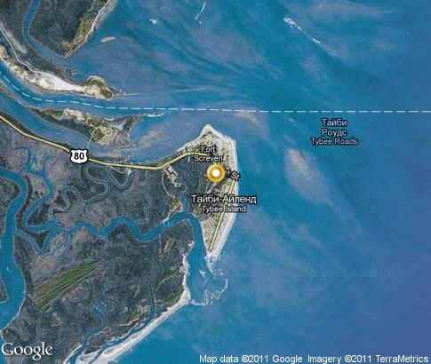 Map Of Tybee Island Tybee Island: Video, Popular Tourist Places, Satellite Map - Georgia -  United States , Tours Tv