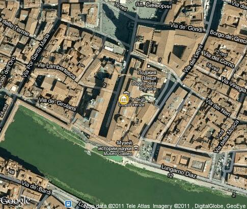 map: Uffizi Gallery