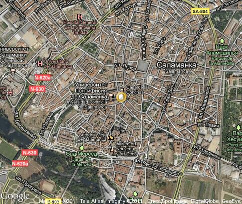 map: Universidad Pontificia de Salamanca