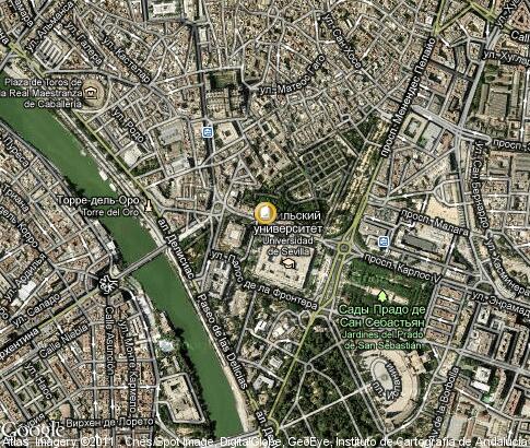map: Universidad de Sevilla