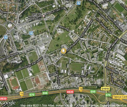 map: Université Michel de Montaigne Bordeaux 3