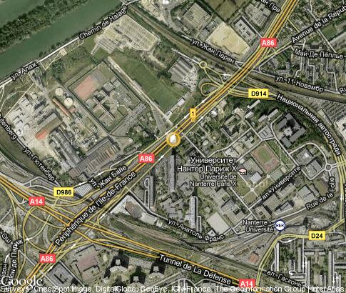 map: Université Paris X Nanterre